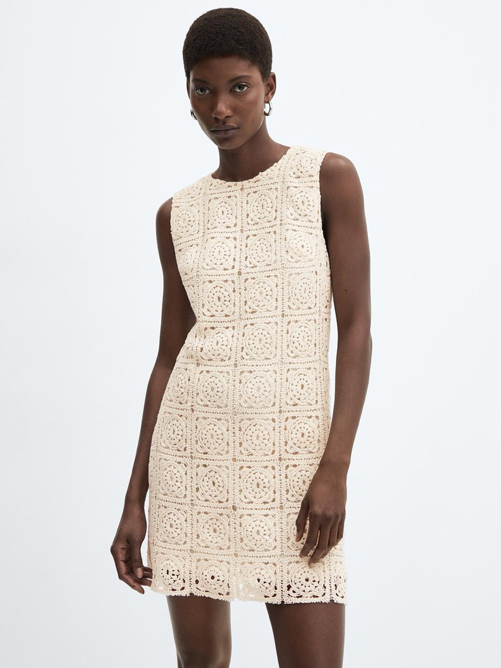 Mango Chrochet Cotton Mini Dress